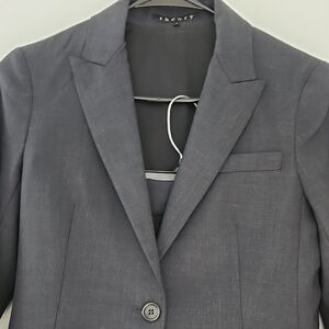 Theory Charcoal Tailored Blazer